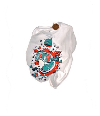 T-shirt Ice Bear Orange Roll Sleeve